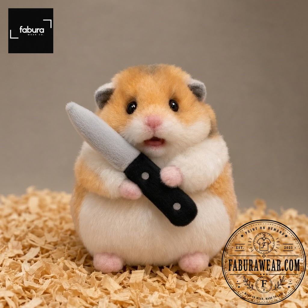 Hamster Plush Toy Cute Stuffed Animal With Plush Knife