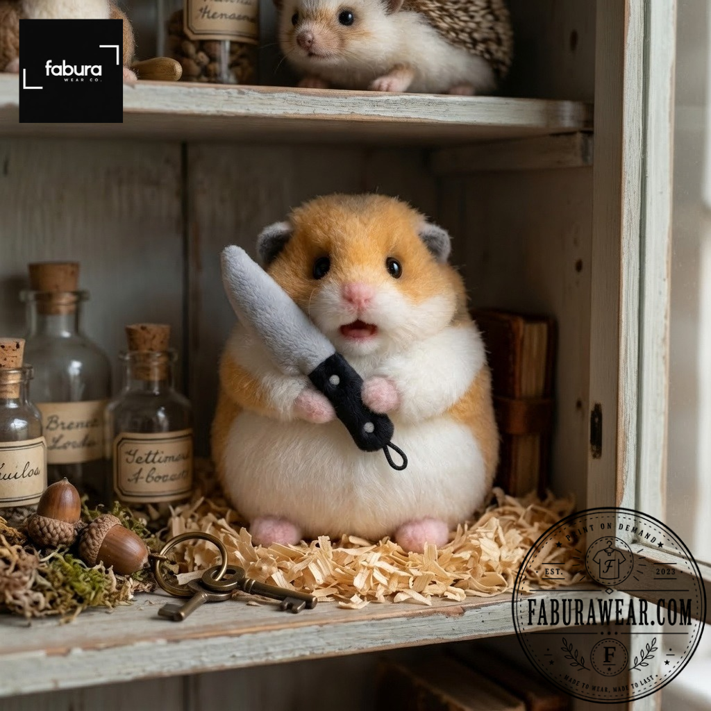 hamster (2) Hamster Plush Toy Cute Stuffed Animal With Plush Knife — image 3